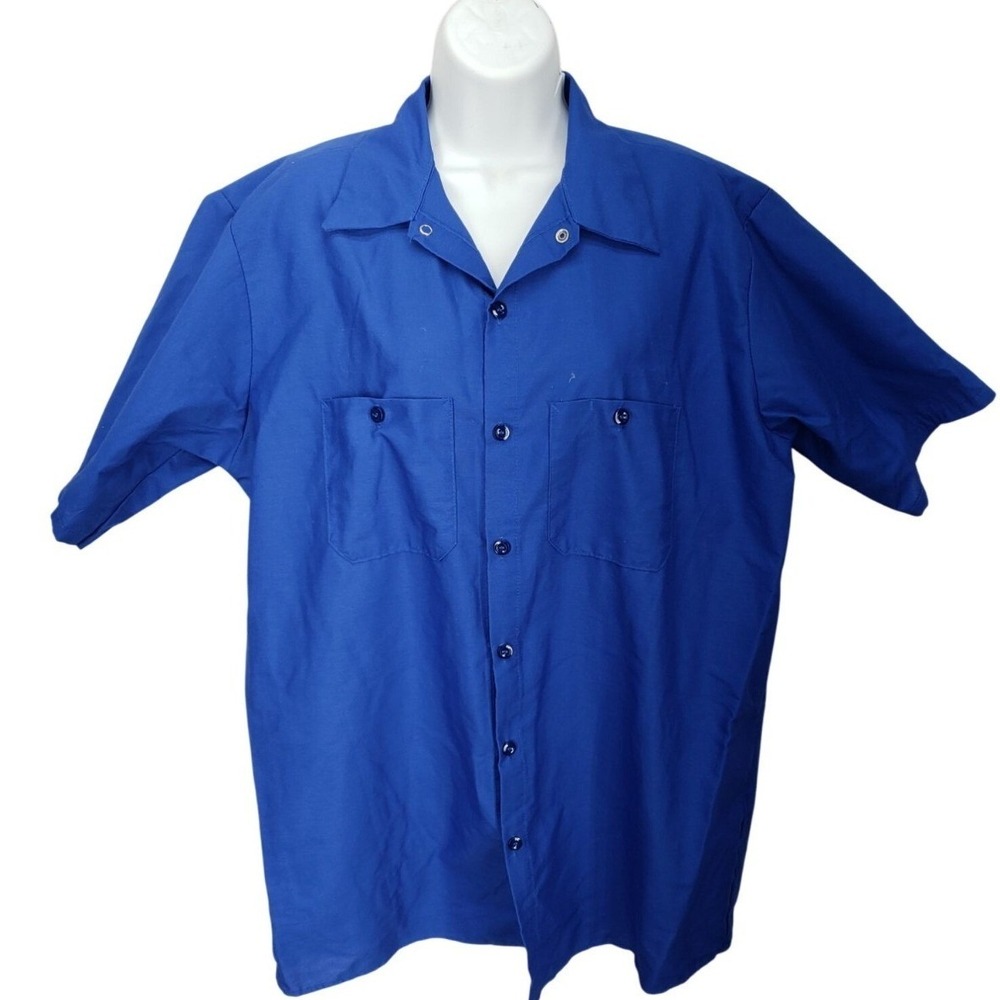 Red Kap Mens Royal Blue Short Sleeve Work Shirt SP24RB Large L SS